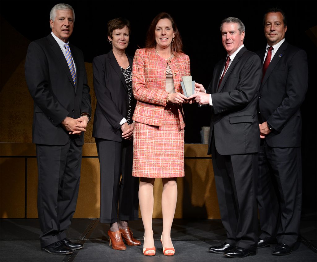 Shelia Accepting Award
